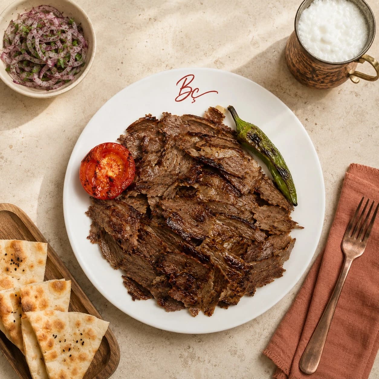 BÇ Döner sofrasında hazırlanan lezzetler
